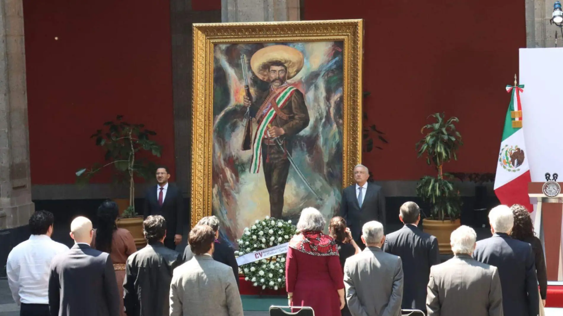 Ceremonia en Palacio Nacional por aniversario luctuoso Emiliano Zapata